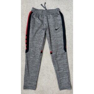 Nike YLG Boys Therma Elite Basketball Jogger Sweatpants Gray/Black/Red